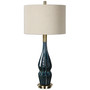 Prussian Blue Ceramic Lamp