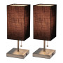 Petite Stick Lamp with USB Charging Port, Set of 2