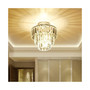 Mini Flush Mount Chandelier K9 Crystal Ceiling Light Fixtures