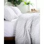 Chevron Clipped 3 Piece Jacquard Comforter Set, Twin