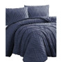 Chevron Clipped 3 Piece Jacquard Comforter Set, Twin