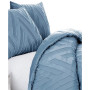 Chevron Clipped 3 Piece Jacquard Comforter Set, Twin