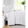 Chevron Clipped 3 Piece Jacquard Comforter Set, Twin