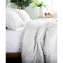 Chevron Clipped 3 Piece Jacquard Comforter Set, Twin