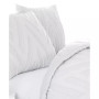 Chevron Clipped 3 Piece Jacquard Comforter Set, Twin