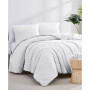 Chevron Clipped 3 Piece Jacquard Comforter Set, Twin