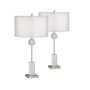 Metal and Crystal Table Lamps - Set of 2