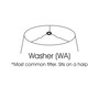 Cloth&Wire Slant Cut Corner Square Bell Softback Lampshade with Washer Fitter
