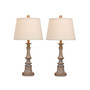 Candlestick Resin Table Lamps, Set of 2