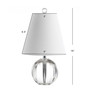 Goddard 16" Crystal Ball, Led Table Lamp