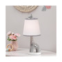 Giraffe and a Half Gray/White Nursery Lamp with Shade and Bulb