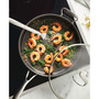 SteelShield C-Series Tri-Ply Clad Nonstick Saute Pan with Lid and Helper Handle, 5-Quart, Silver