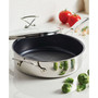 SteelShield C-Series Tri-Ply Clad Nonstick Saute Pan with Lid and Helper Handle, 5-Quart, Silver