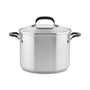 Stainless Steel 8 Quart Induction Stockpot with Measuring Marks and Lid