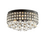 Meredith 14.5" 3-Light Crystal Drops/Metal LED Flush Mount