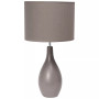 Simple Designs Oval Bowling Pin Base Ceramic Table Lamp
