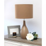 Simple Designs Oval Bowling Pin Base Ceramic Table Lamp