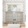Twill Stripe 52" x 24" Anti-Dust Cafe Curtain Set