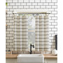 Twill Stripe 52" x 24" Anti-Dust Cafe Curtain Set