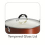 Style Ceramica Metallic Copper 11 in Covered Deep Skillet