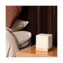Felix Glass Square Table Lamp - Glass Shade With Natural Wooden Base