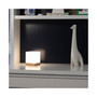 Felix Glass Square Table Lamp - Glass Shade With Natural Wooden Base