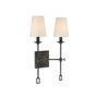 Lorainne 2-Light Wall Sconce in Oxidized Black