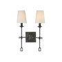 Lorainne 2-Light Wall Sconce in Oxidized Black