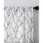 Abstract Geometric Embroidery Semi-Sheer Rod Pocket Curtain Panel, 50" x 63"