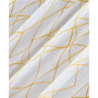 Abstract Geometric Embroidery Semi-Sheer Rod Pocket Curtain Panel, 50" x 63"