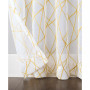 Abstract Geometric Embroidery Semi-Sheer Rod Pocket Curtain Panel, 50" x 63"