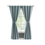 Val Thermal Woven Room Darkening Back Tab Window Curtain Panel Pair with Tiebacks Collection