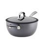 Cook + Create Hard Anodized Nonstick Saucier with Lid and Helper Handle, 4.5 Quart