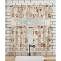 Bristol Coffee Shop 54" x 24" Semi-Sheer Kitchen Curtain Set