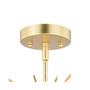 Nikko Gold-Tone Mid-Century Modern Sputnik Ceiling Light