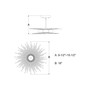 Nikko Gold-Tone Mid-Century Modern Sputnik Ceiling Light