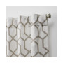 Hexa Geometric Print Hidden Tab Top Curtain Panel Pair, 54" X 84"