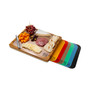 Bamboo Cutting Board & Flexible Food Mats Set