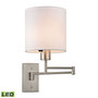 Carson Collection 1 light swingarm WALL SCONCE in Brushed Nickel