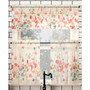 Rosalind Floral 54" x 24" Semi-Sheer Valance and Tiers Set