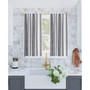 Slub Texture Stripe Cafe Curtain Pair, 52" x 24"