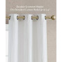 Lola Textured Light Filtering Grommet Window Curtain Panel Pair with Tiebacks, 38" x 84"