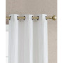 Lola Textured Light Filtering Grommet Window Curtain Panel Pair with Tiebacks, 38" x 84"