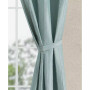 Lola Textured Light Filtering Grommet Window Curtain Panel Pair with Tiebacks, 38" x 84"