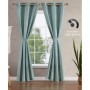 Lola Textured Light Filtering Grommet Window Curtain Panel Pair with Tiebacks, 38" x 84"
