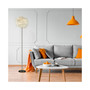 Feather Floor Lamp with Polished Chrome Finish and Foot Switch