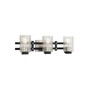 Colt 3-Light Bathroom Vanity Light in Matte Black with Satin Nickel