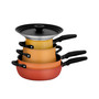 Accent Series Non-stick and Stainless Steel 6 Piece Spark Edition Induction Cookware Essentials Set
