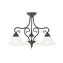 Coronado 3-Light Convertible Dinette Chandelier/Ceiling Mount
