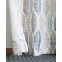 Mikko Leaf Print Semi-Sheer Grommet Curtain Panel, 40" x 63"